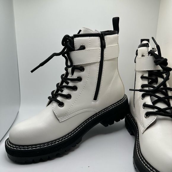 DUNES Women's lace up Boot 8.5 WHITE - Picture 7 of 7